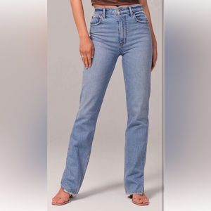 Abercrombie & Fitch curve love high rise jeans with slit